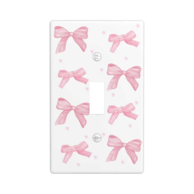 Placa de pared TESMODIN 11 cm × 7 cm con diseño de lazo rosa