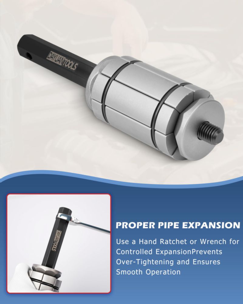Expansor de tubo de escape DAYUAN – Set de 3 piezas 29‑87 mm