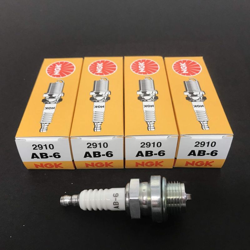 Bujías NGK 2910 AB-6 de Punta de Rosca - Pack de 4