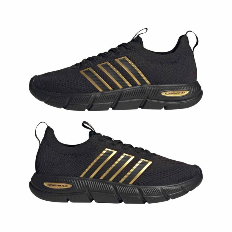 Zapatillas adidas Cloudfoam Flex 7 Negro/Oro Metálico