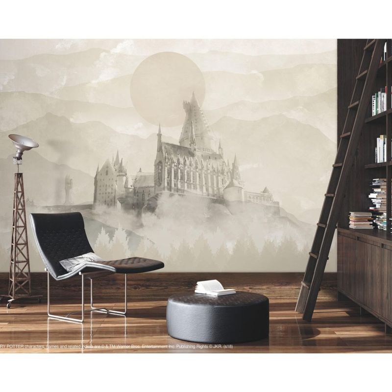 Papel pintado autoadhesivo RoomMates Harry Potter Castillo de Hogwarts