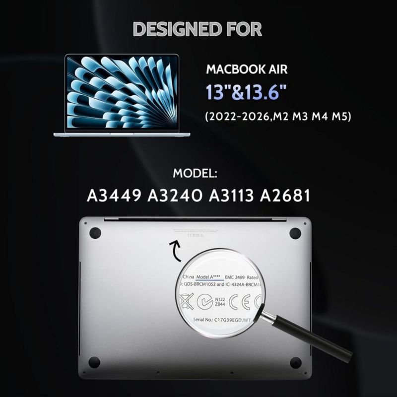 Protector de pantalla Peslv para MacBook Air 13.6/13" anti‑reflejo
