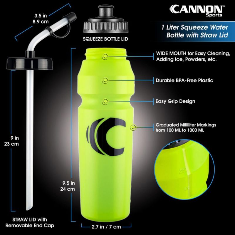 Botella deportiva Cannon Sports 1 L (2 unidades) Verde lima