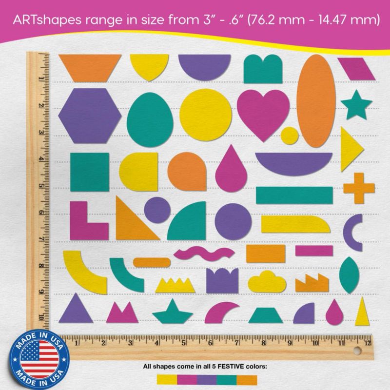 Formas de Papel FreshCut Crafts 840 piezas en colores festivos