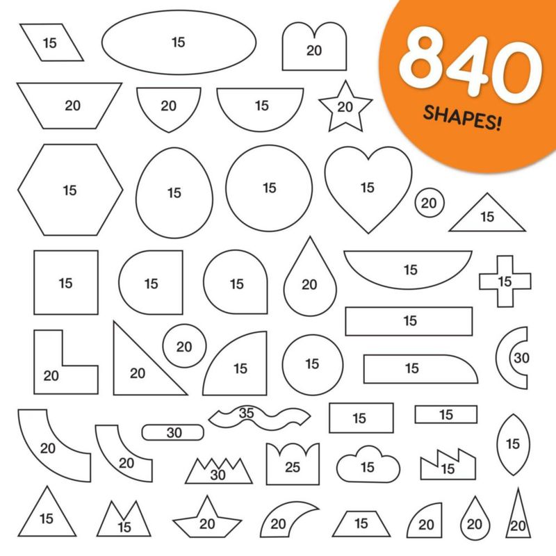 Formas de Papel FreshCut Crafts 840 piezas en colores festivos