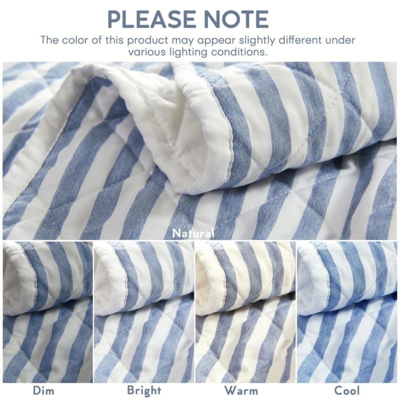 Juego de ropa de cama Wonderful Twin 178 x 218 cm Rayas azules de 2 piezas