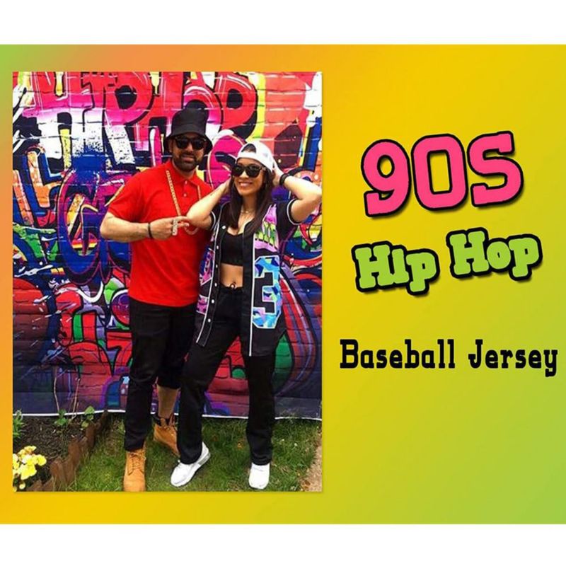 Jersey de béisbol Amzdest estilo Hip Hop 90s 23White‑B M
