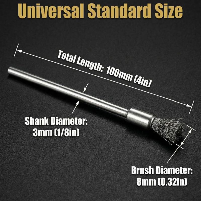 Cepillos de Limpieza Luo ke de Acero Inoxidable Mango de 1/8" (20 uds)