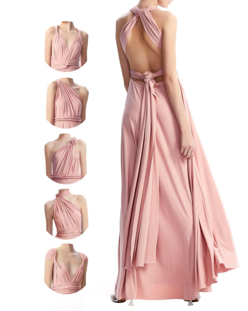 Vestido Maxi Envolvente Infinity de INFIWING para Dama de Honor/Invitada