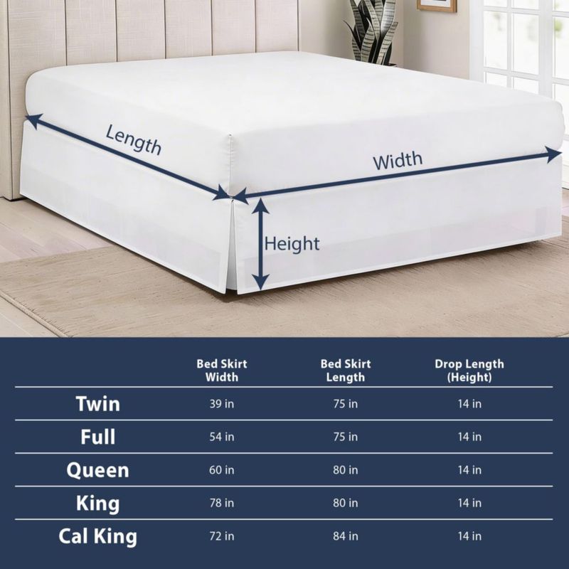 Falda de cama levinsohn Twin 35 cm Negro con pliegues tipo caja