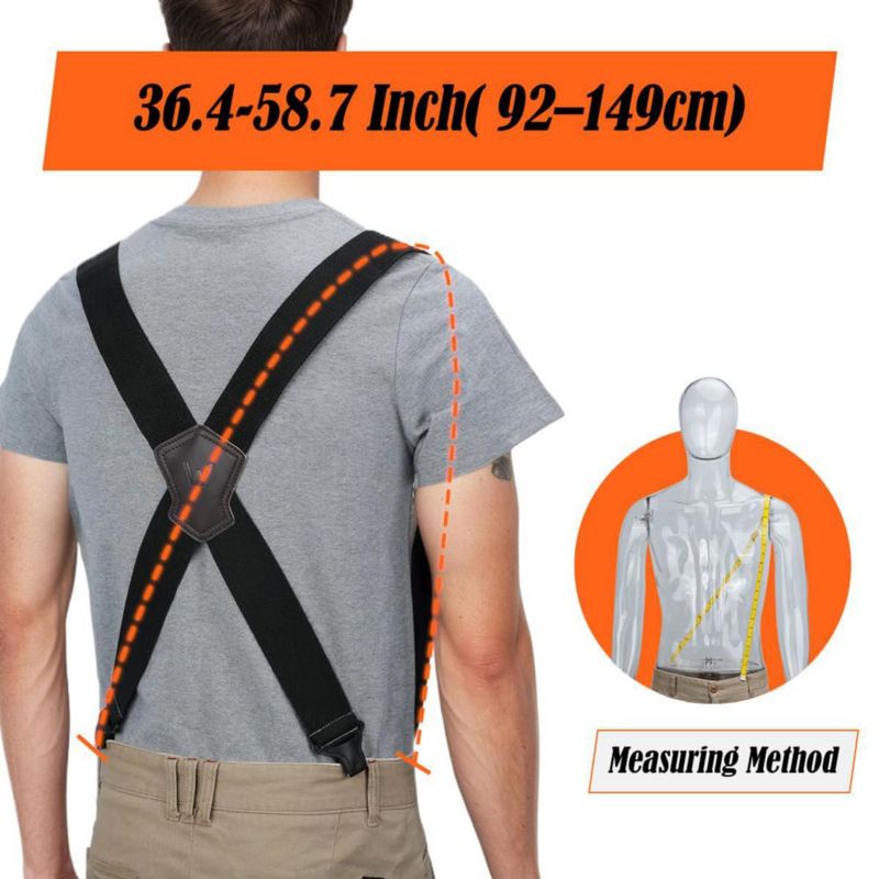 Tirantes masculinos WELKINLAND de 5 cm de ancho con clip