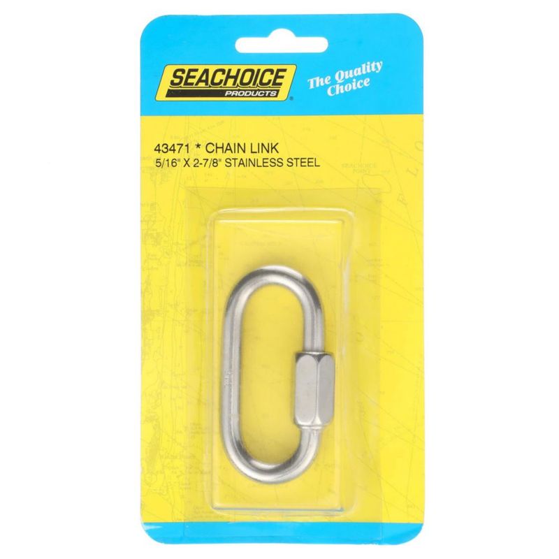 Eslabón de cadena SEACHOICE de acero inoxidable 08 cm x 76 cm