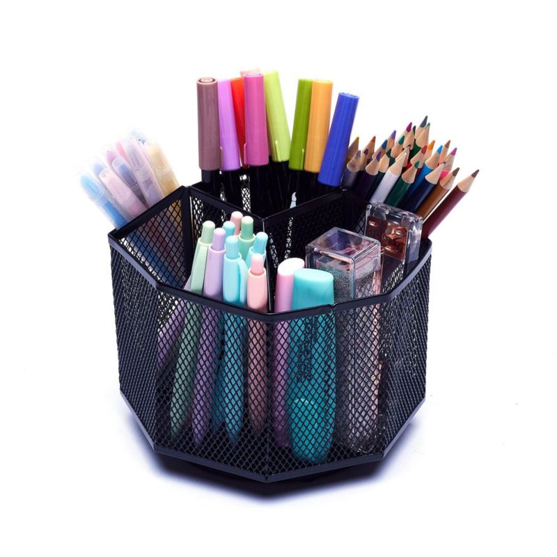 Organizador de Escritorio Exerz 145 cm 5 Compartimentos Negro