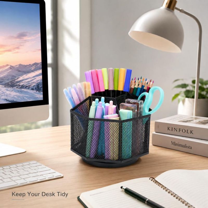 Organizador de Escritorio Exerz 145 cm 5 Compartimentos Negro