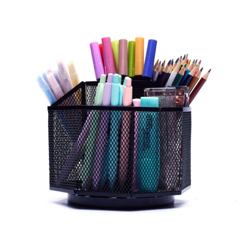 Organizador de Escritorio Exerz 145 cm 5 Compartimentos Negro