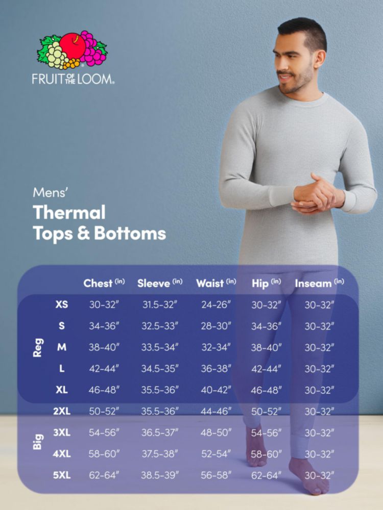 Mono Térmico Fruit of the Loom para Hombre XL Avena