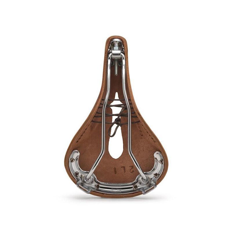 Sillín de bicicleta Brooks B17 Carved de cuero marrón