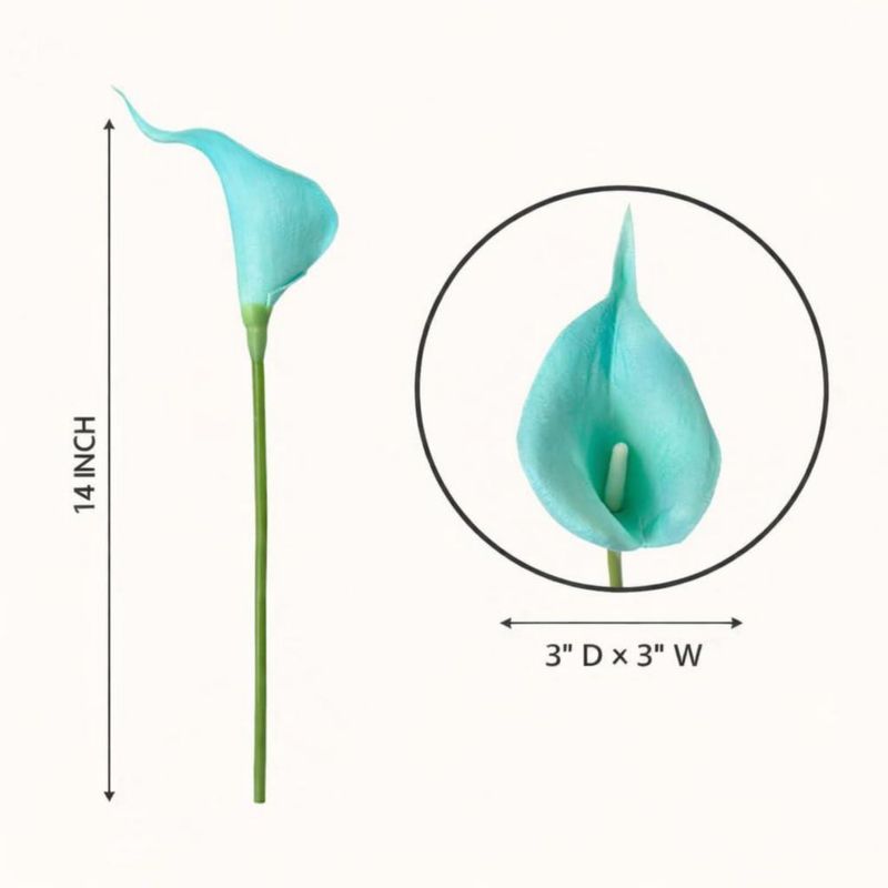 Flores Artificiales Floral Kingdom 35 cm Azul Turquesa