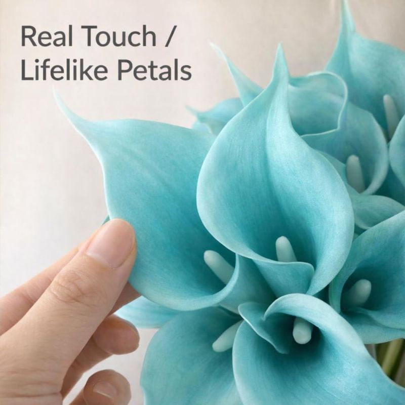 Flores Artificiales Floral Kingdom 35 cm Azul Turquesa