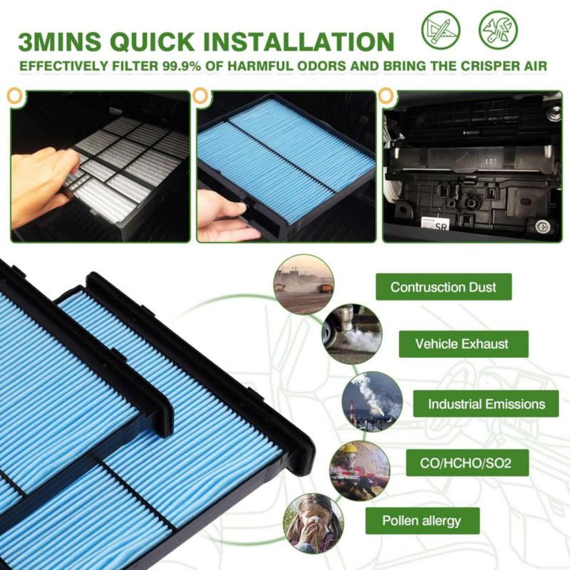 Filtro de aire de cabina Forccord para Subaru Forester/WRX - Pack de 2