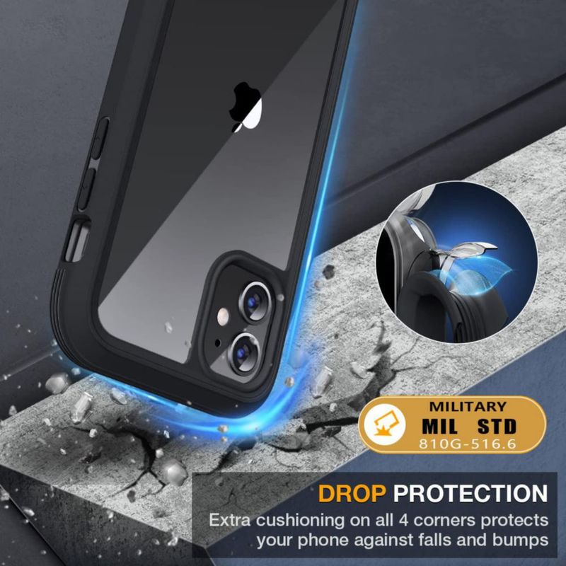 Funda Miracase iPhone 11 6.1" de Vidrio Negra