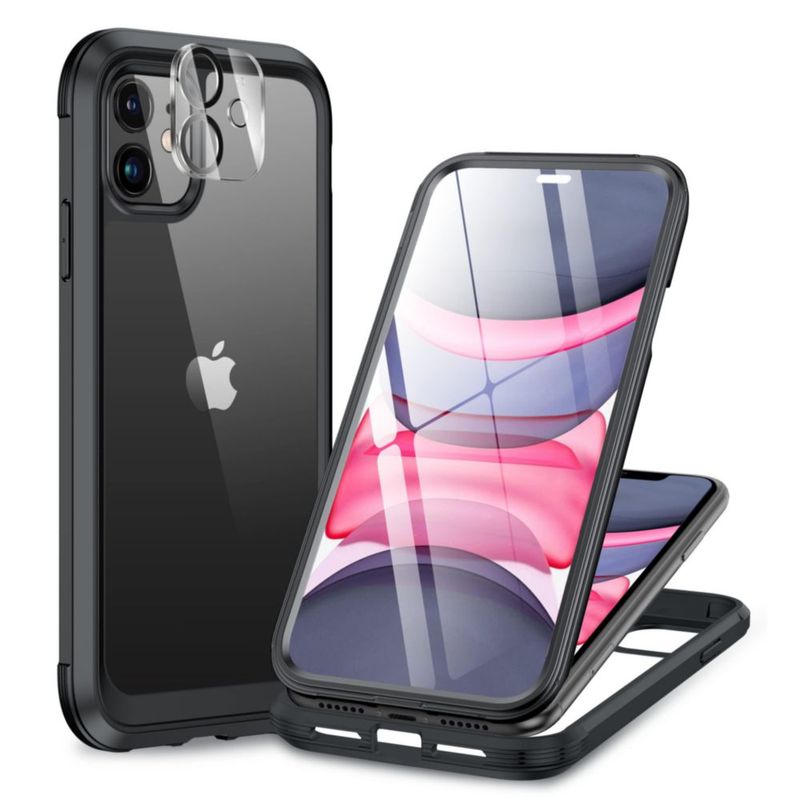 Funda Miracase iPhone 11 6.1" de Vidrio Negra