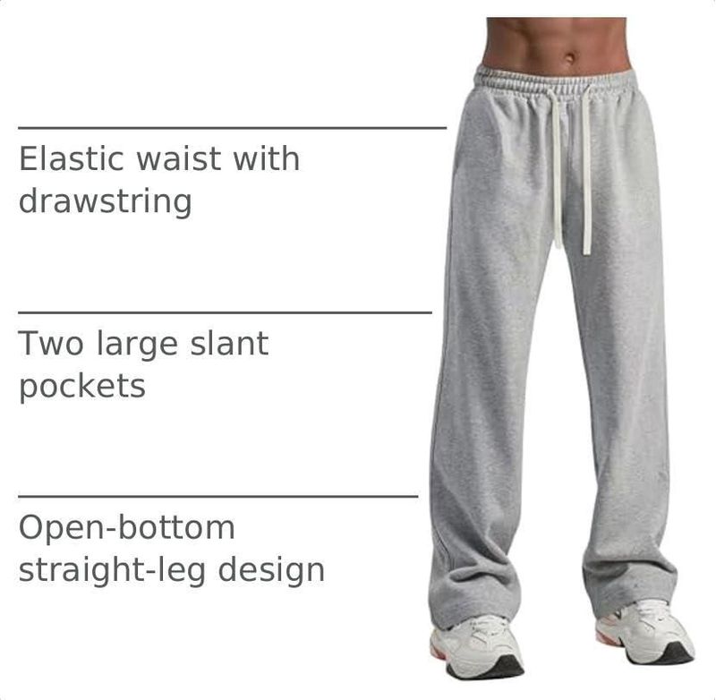 Pantalón de chándal Time Leap Holgado Pierna Ancha Gris XS