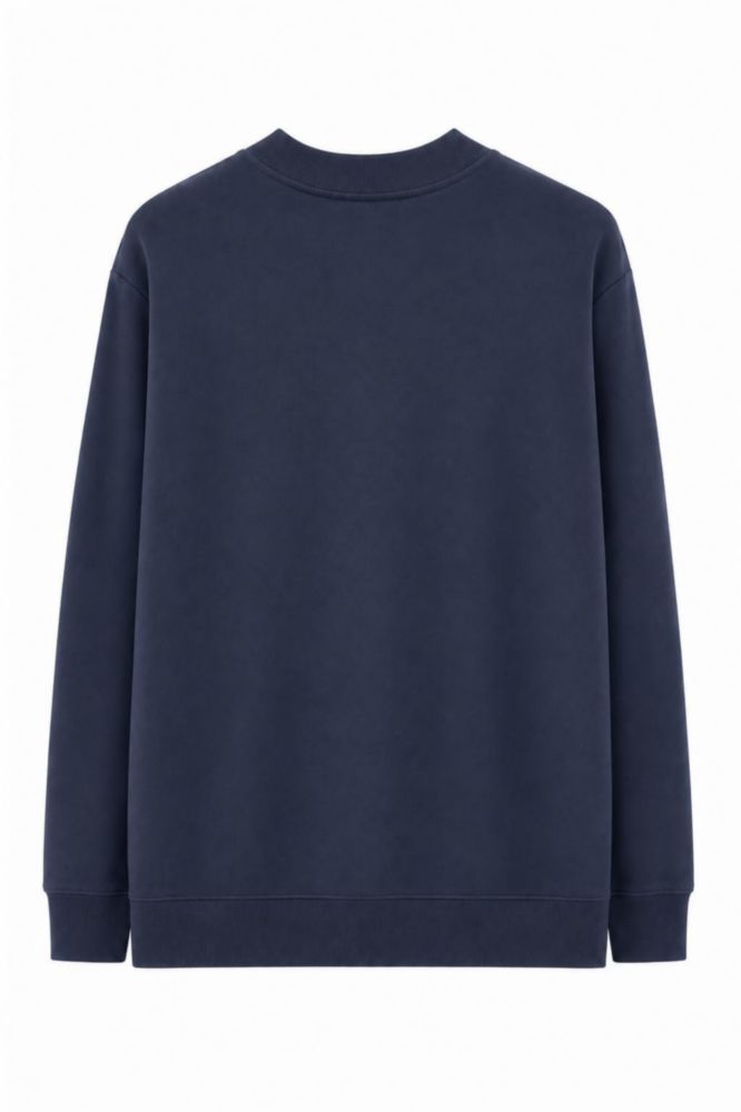 Cárdigan RR & ED ESSENTIALS XL Navy con cierre a presión frontal