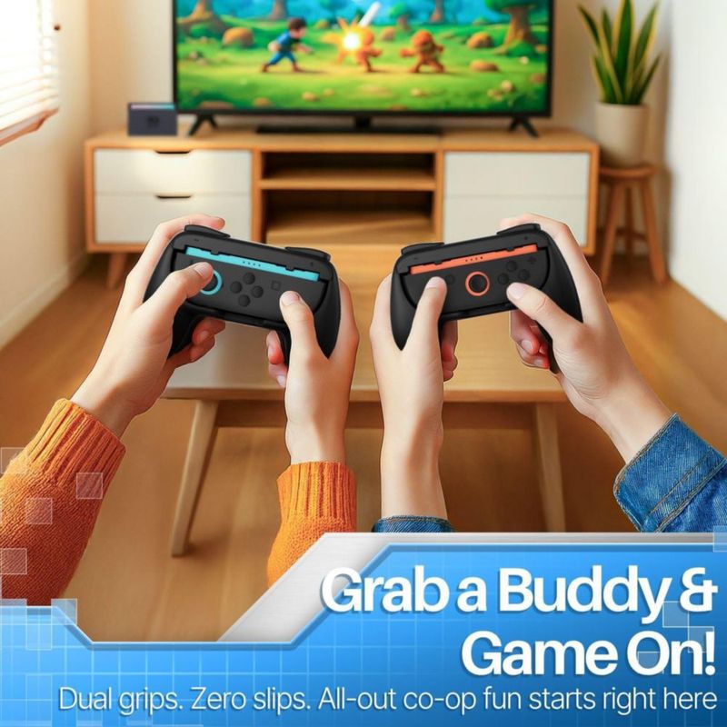 Empuñadura Joy-Con TNP Products Pack de 2 Negro