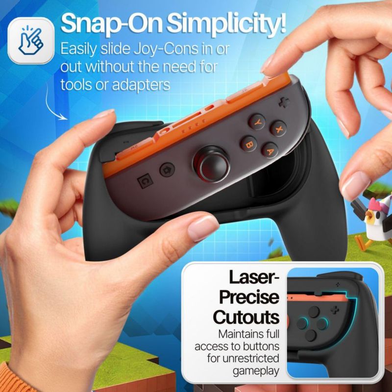 Empuñadura Joy-Con TNP Products Pack de 2 Negro