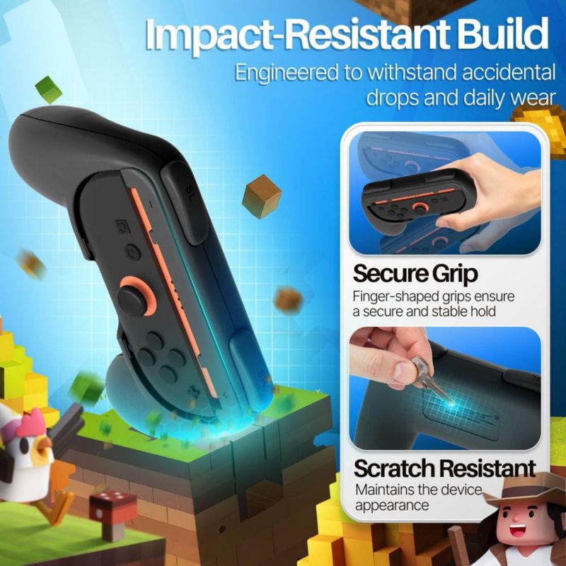 Empuñadura Joy-Con TNP Products Pack de 2 Negro