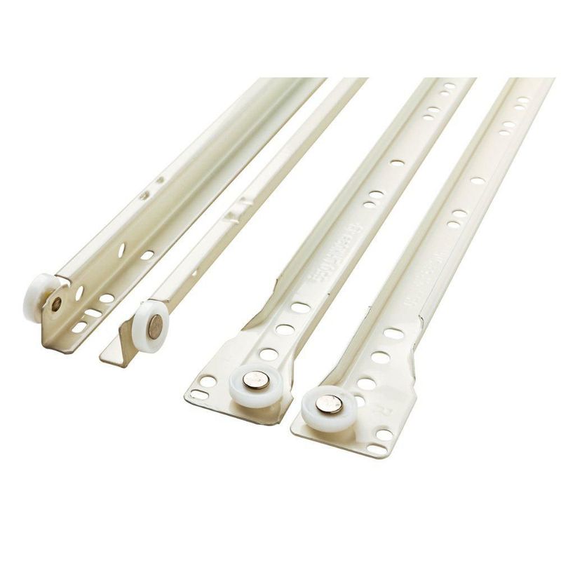 Guía para cajón Liberty 46 cm blanca con cierre automático