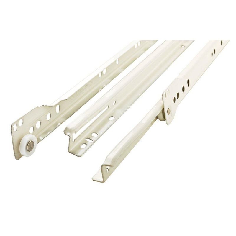 Guía para cajón Liberty 46 cm blanca con cierre automático