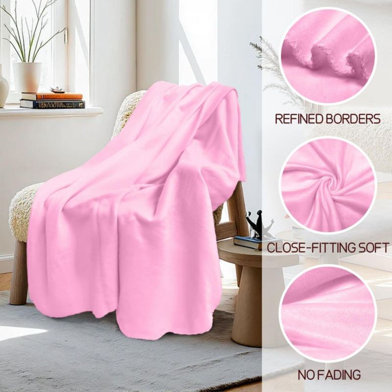 Manta NovaSunrise 152 x 127 cm Rosa – Pack de 24 (Forro Polar)