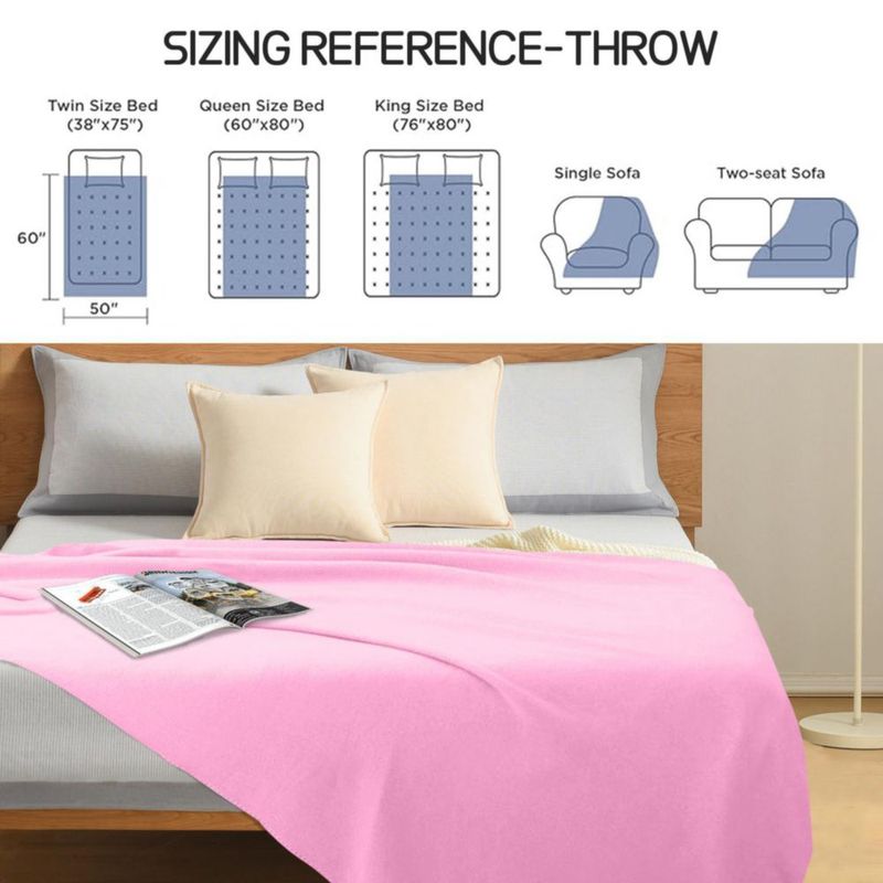 Manta NovaSunrise 152 x 127 cm Rosa – Pack de 24 (Forro Polar)