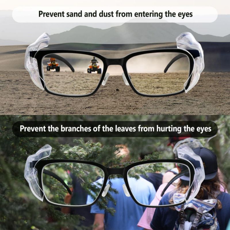 Gafas de Seguridad con Protectores Laterales YunTuo - Paquete de 4 de TPU Transparente