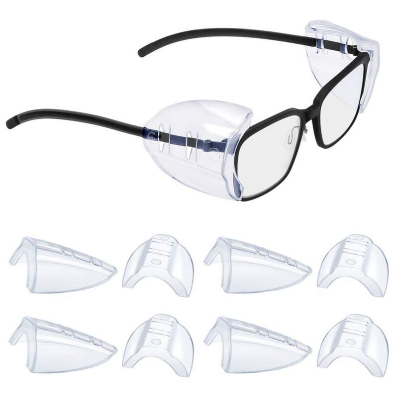 Gafas de Seguridad con Protectores Laterales YunTuo - Paquete de 4 de TPU Transparente