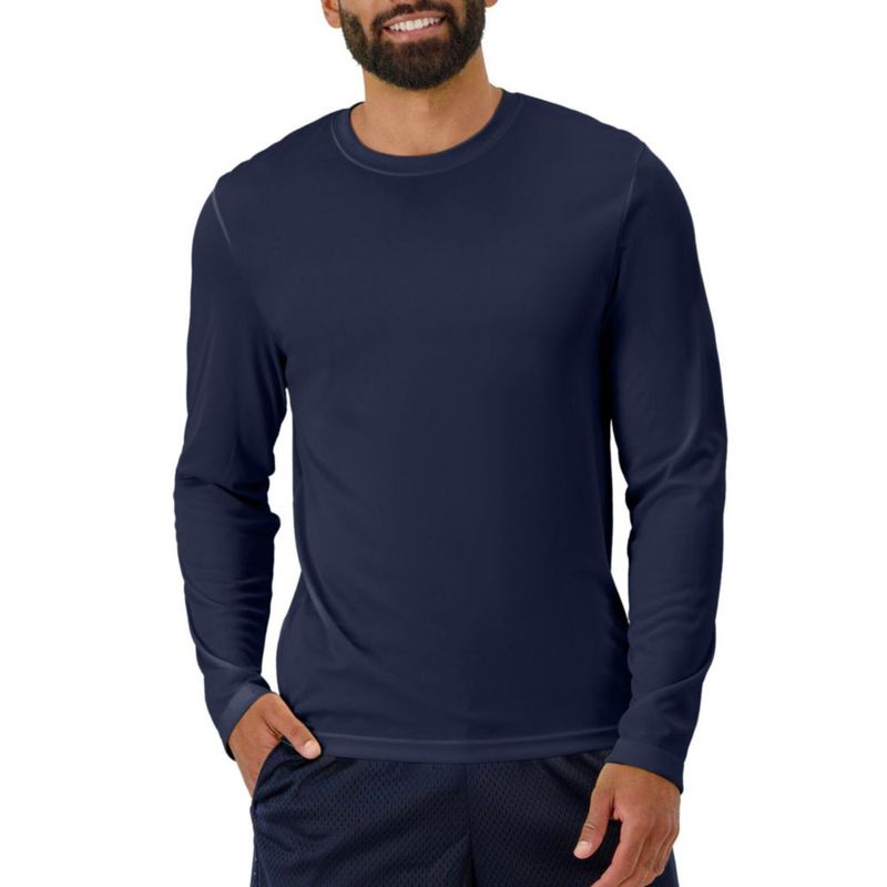 Camiseta Hanes XL (2 unidades) azul marino con protección UPF 50+