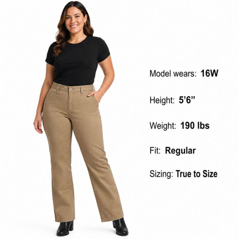 Pantalones de trabajo Dickies para mujer talla plus corte bota