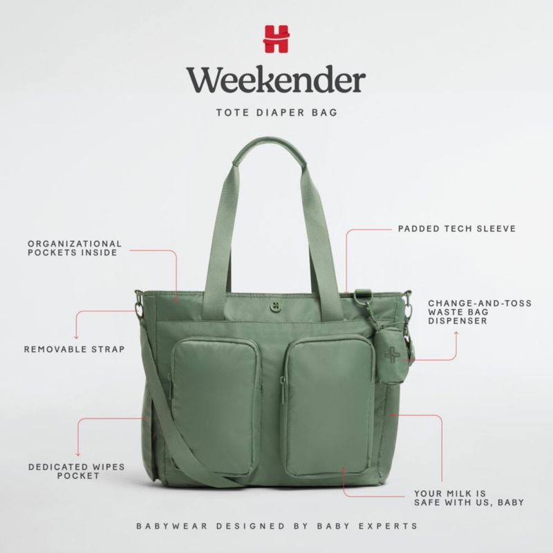 Bolso Tote Huggies Signature Weekender con diseño de corona de laurel