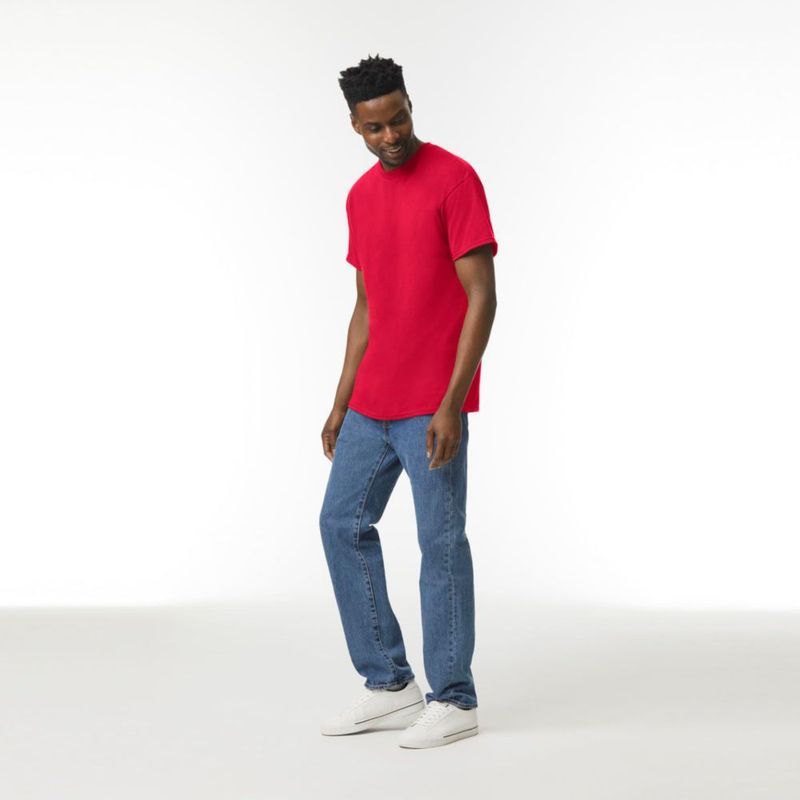 Camiseta Gildan G5000 Roja Pack de 2 talla Large EE. UU.