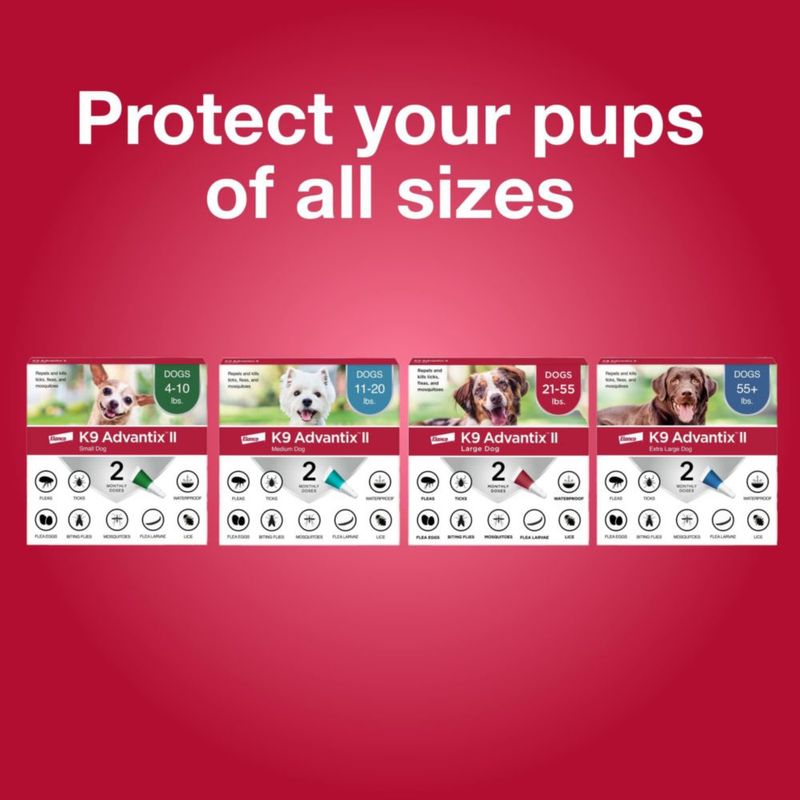 Tratamiento antipulgas garrapatas y mosquitos K9 Advantix II XL para perros 25 kg