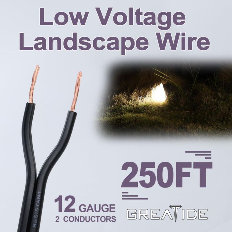Cable para Iluminación de Paisaje GREATIDE 76 m 12/2 Baja Tensión