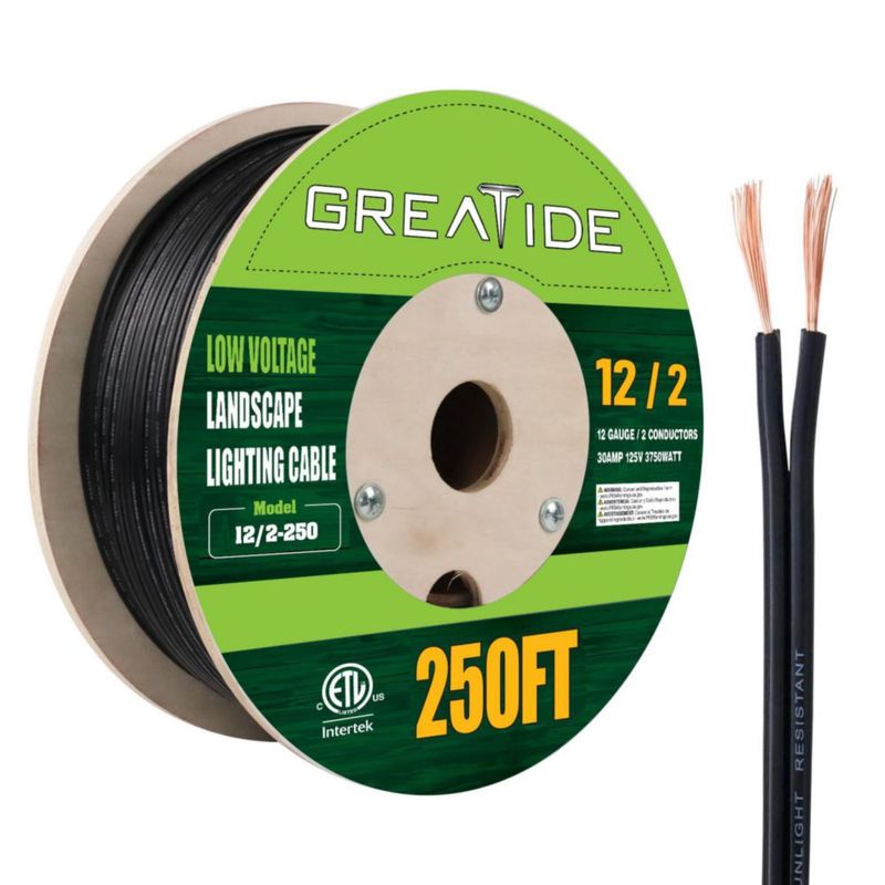 Cable para Iluminación de Paisaje GREATIDE 76 m 12/2 Baja Tensión