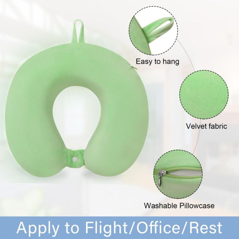 Almohada Cervical Gosider en Forma de U de Espuma de Memoria Verde