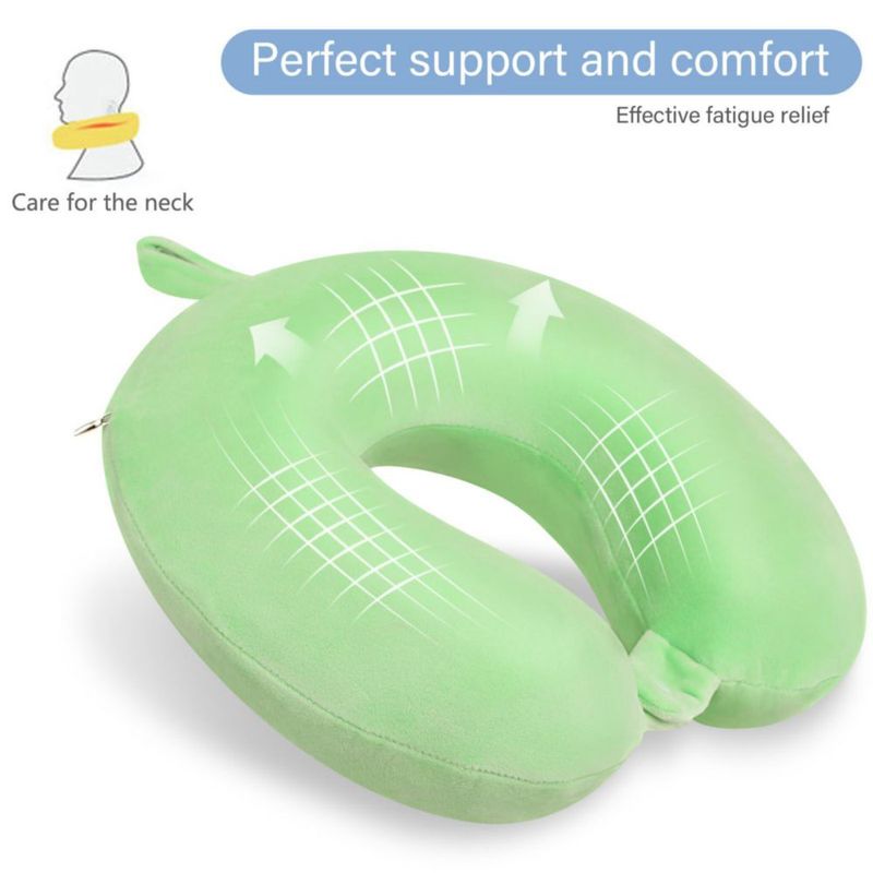 Almohada Cervical Gosider en Forma de U de Espuma de Memoria Verde