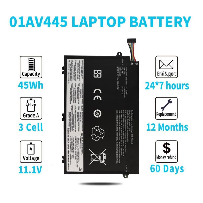 Batería de portátil Emanjor 45Wh 111 V L17L3P51 01AV445