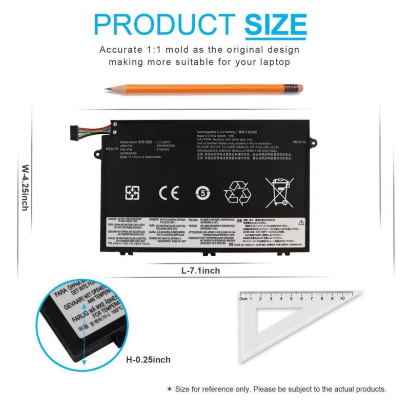 Batería de portátil Emanjor 45Wh 111 V L17L3P51 01AV445