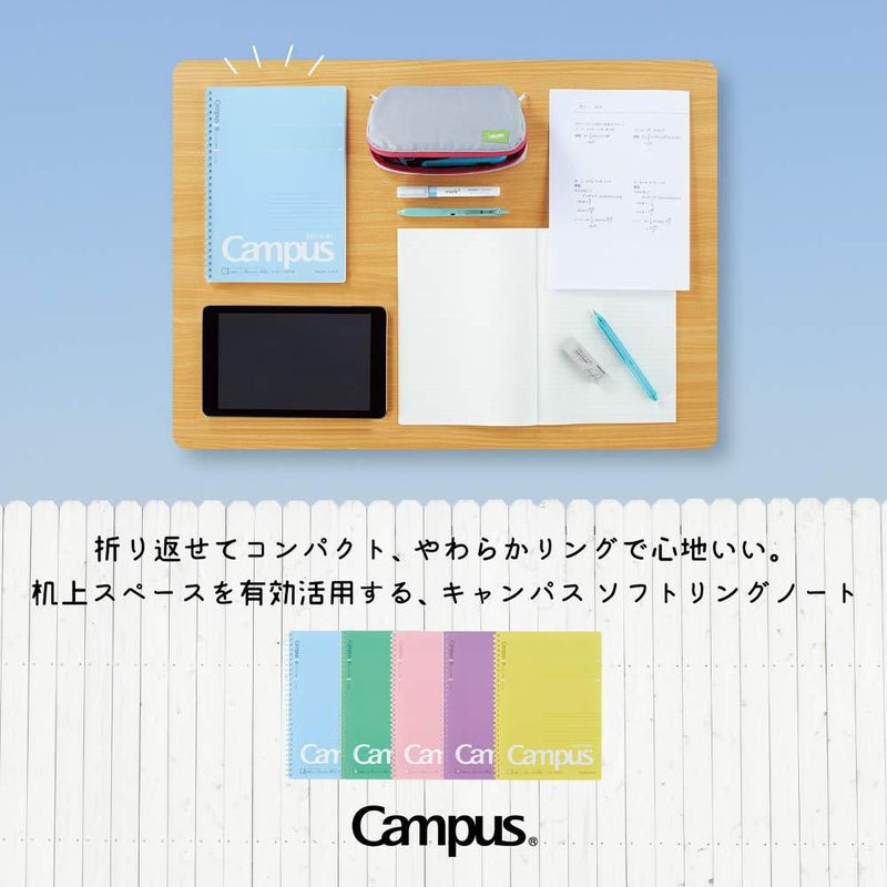 Cuaderno KOKUYO Semi-B5 de puntos 6 mm color rosa – Pack de 2