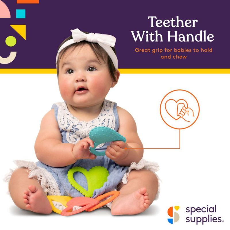 Herramientas de terapia motora oral Teether Heart Spoon suministros especiales